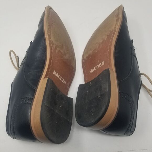 MADDEN DRESS SHOES. BLACK LEATHER LOOK SHOES 9M. - Picture 13 of 16